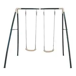 Schaukel Double Swing in Weiß/Anthrazit, Anthrazit, Weiß