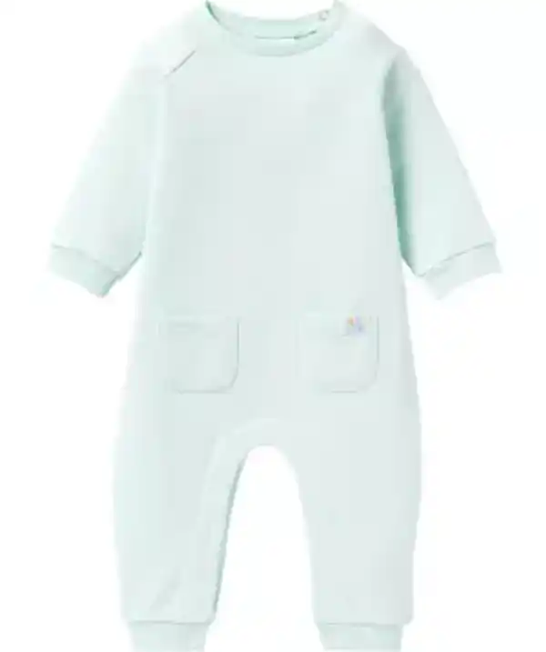 Bild 1 von Newborn Sweat-Strampler, mintgrün