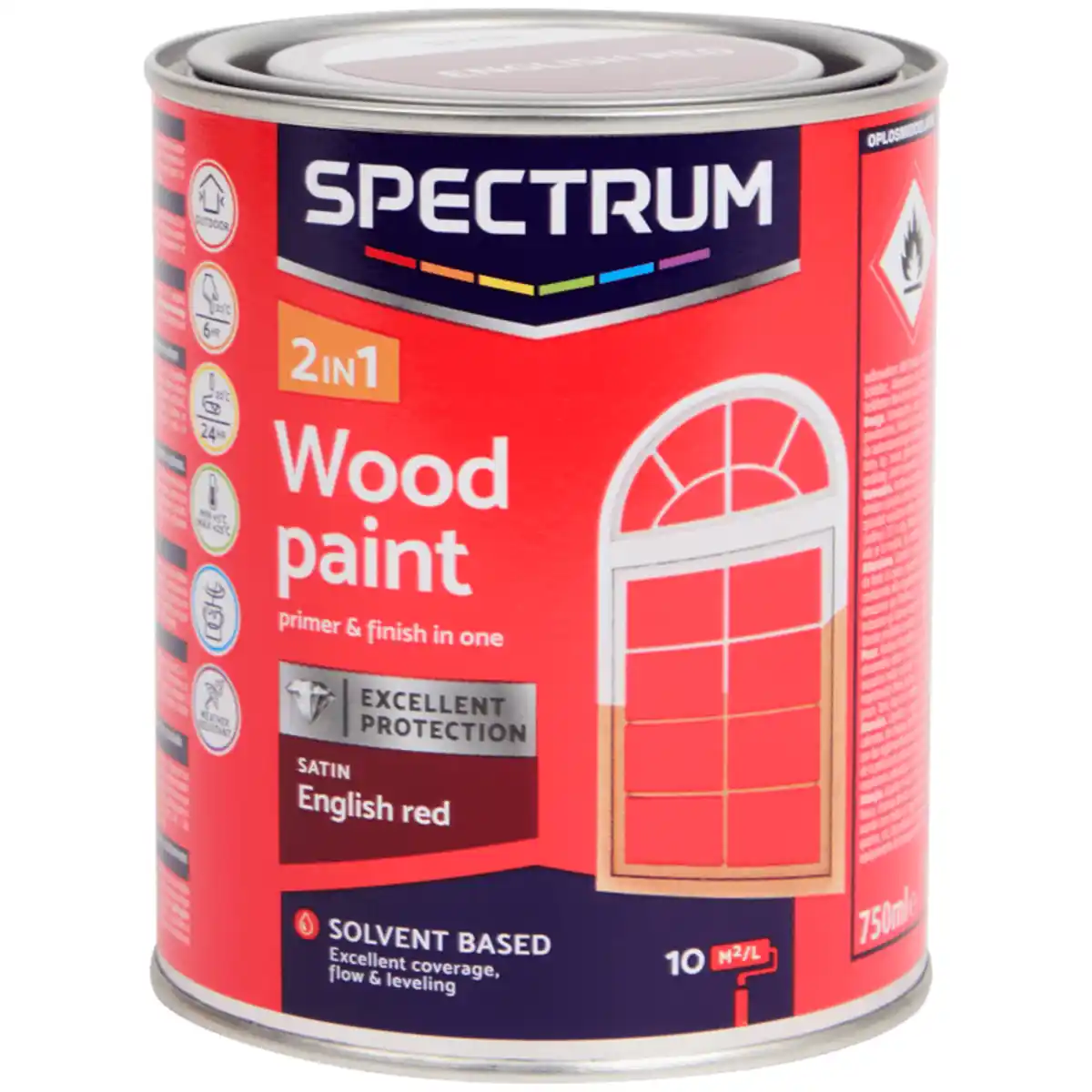 Bild 1 von Spectrum 2-in-1 Holzlack Seidenglanz Englischrot