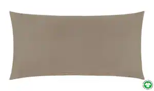 Kissenhülle Bio-Eva Uni in Taupe ca. 40x80cm, Taupe