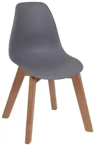 Kinderstuhl in Grau, Grau, Naturfarben