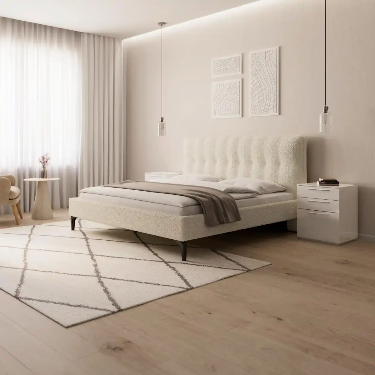 Bild 1 von Polsterbett Clea ca. 180x200 cm Creme, Creme