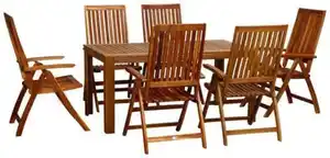 Gartenmöbel Set 7-tlg. Paleros Holz Akazie, Akaziefarben