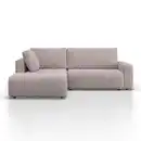 Bild 1 von Wohnlandschaft Gia mit Schlaffunktion Hellgrau Cord, Hellgrau