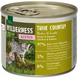 REAL NATURE WILDERNESS Kitten True Country, Huhn und Lachs 6x200 g