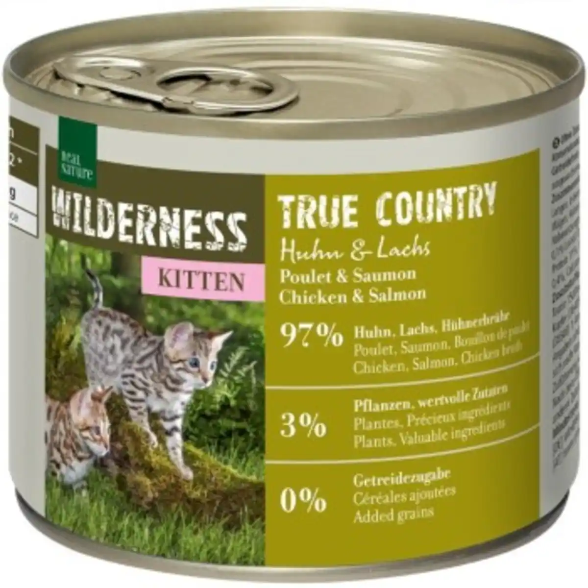 Bild 1 von REAL NATURE WILDERNESS Kitten True Country, Huhn und Lachs 6x200 g