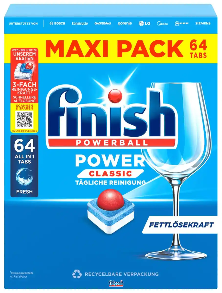 Bild 1 von FINISH Spülmaschinen-Tabs oder -Caps, 42 - 64-St.-Packg.