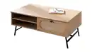 Bild 1 von Couchtisch mit Schublade Eiche Holzdekor - Rattan 100 x 60 cm - RATVAN