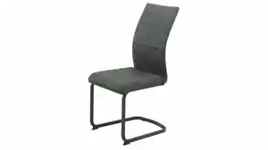 Schwingstuhl Vintage Anthrazit Freischwinger Microfaser - MELANIE