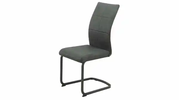Bild 1 von Schwingstuhl Vintage Anthrazit Freischwinger Microfaser - MELANIE