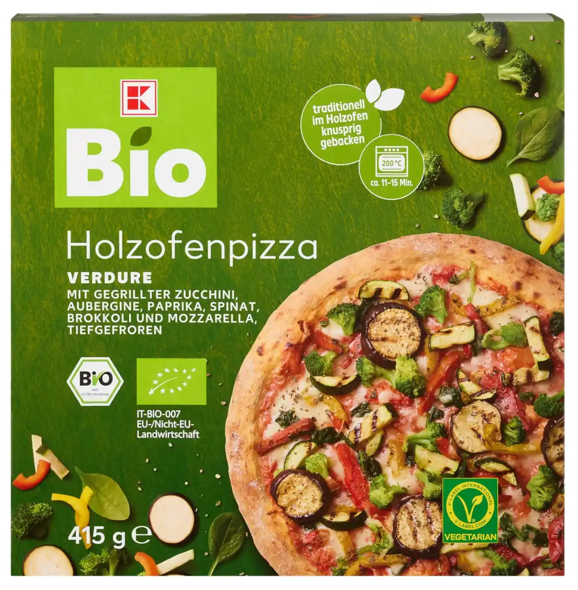Bild 1 von K-BIO Bio-Holzofenpizza, 405 - 415-g-Packg.