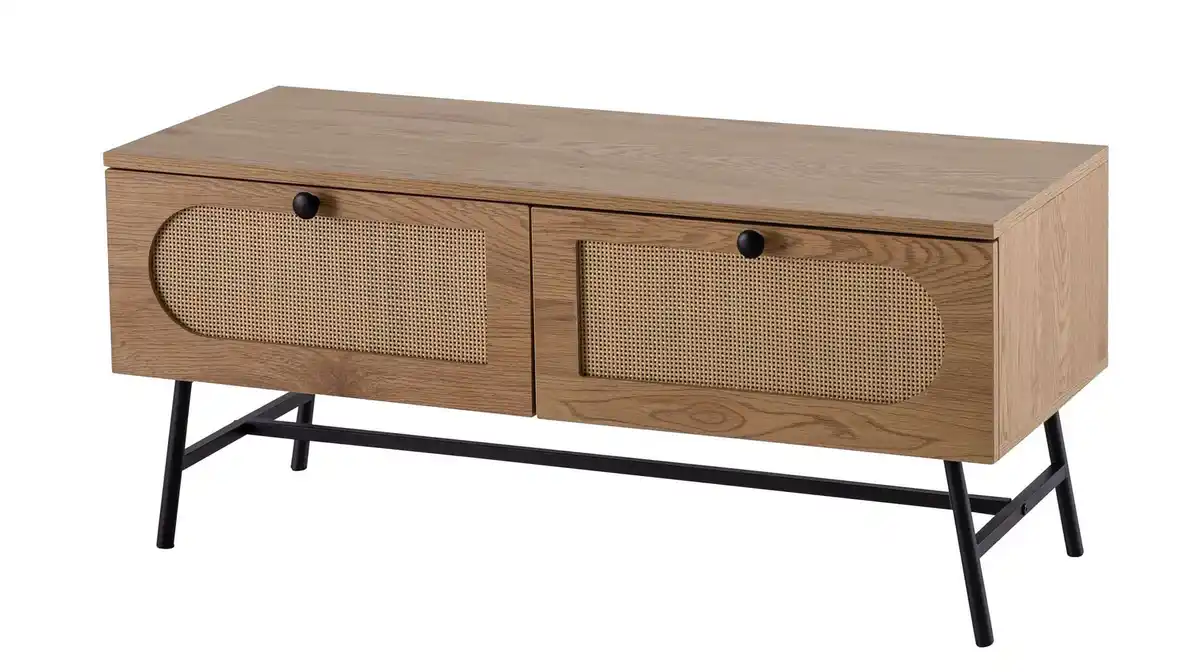 Bild 1 von TV - Lowboard Eiche Holzdekor - Rattan 100 cm - RATVAN