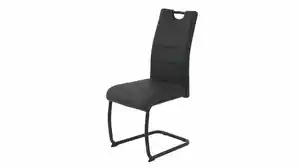 Schwingstuhl Vintage Anthrazit Freischwinger Microfaser - DUNJA