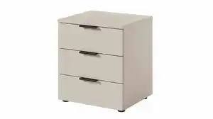 Nachttisch beige 45 x 40 cm Nachtkommode - LINZ