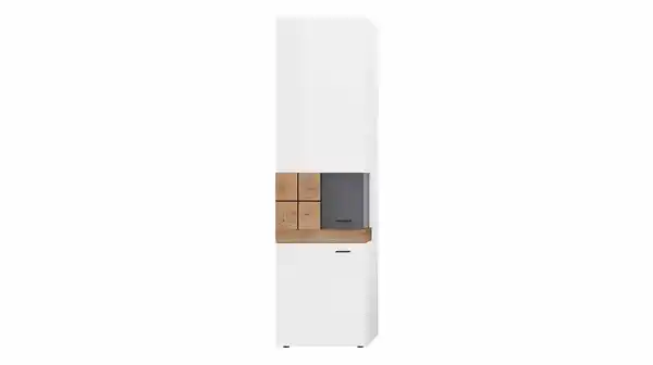 Bild 1 von Vitrine mit Glastür weiß Hochglanz - Coast Evoke Eiche 55 cm - ORETA