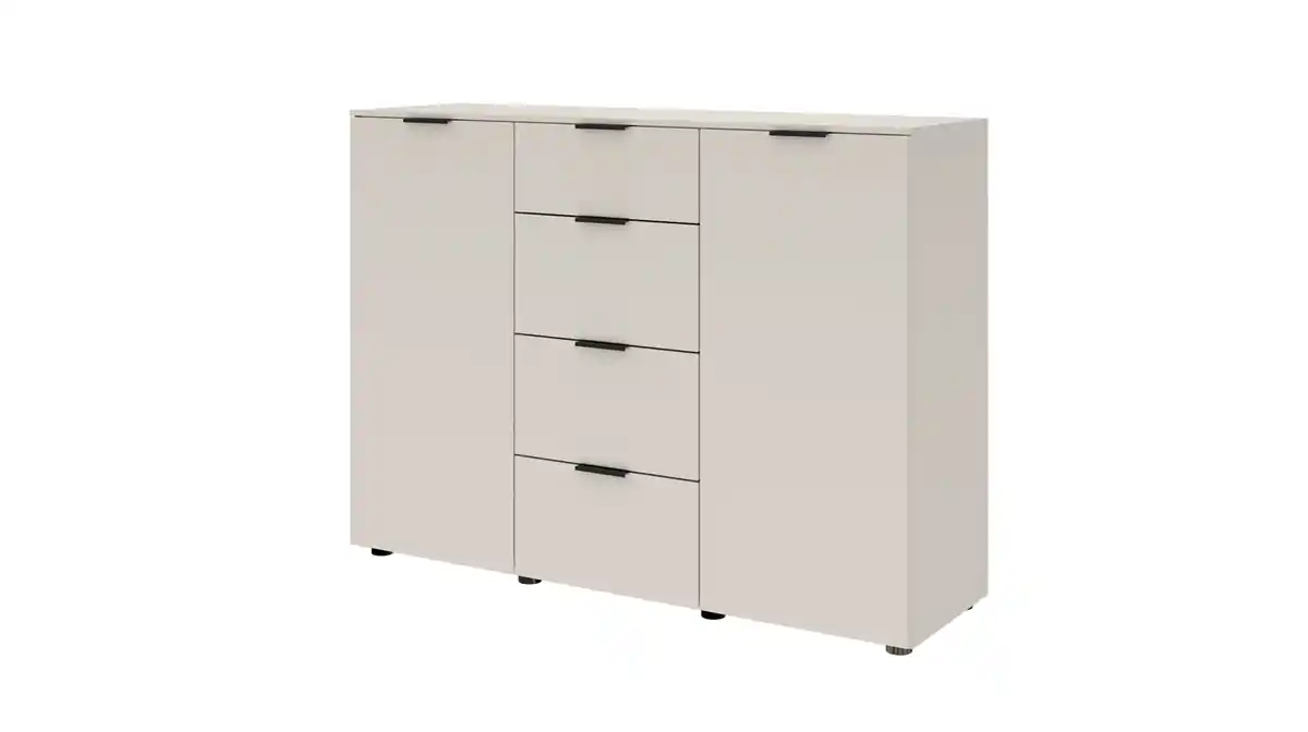 Bild 1 von Kommode mit 4 Schubladen beige 135 x 40 cm - LINZ
