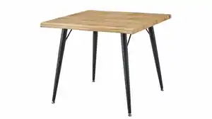 Esstisch Baumkantentisch Optik 90 x 90 cm Wildeiche - TAILIN