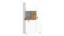Bild 1 von Highboard mit Glastür weiß Hochglanz - Eiche 82 cm - ORETA