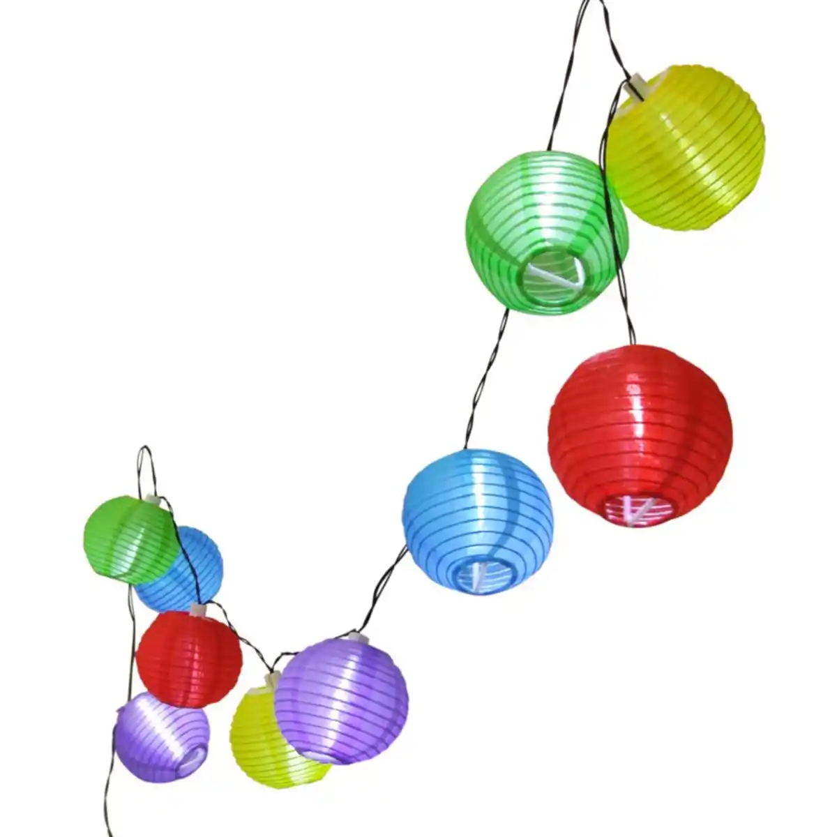 Bild 1 von Solar-Lampion-Lichterkette mit 10 LEDs Warmweiß