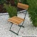 Bild 1 von Klappstuhl Flachstahl Grün und Robinie 2er-Set