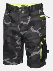 Herren Arbeitsshorts mit Neondetails Grau