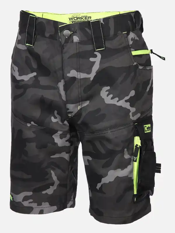Bild 1 von Herren Arbeitsshorts mit Neondetails Grau
