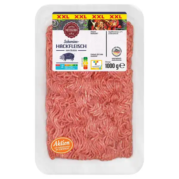 Bild 1 von MEINE METZGEREI Schweine Hackfleisch XXL