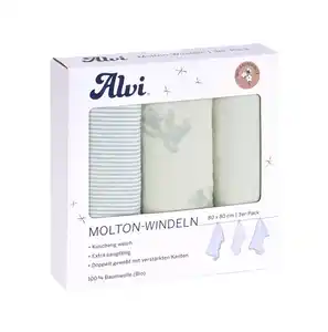 Alvi Molton-Windeln Teddy 1961 3er Pack, 0 gr