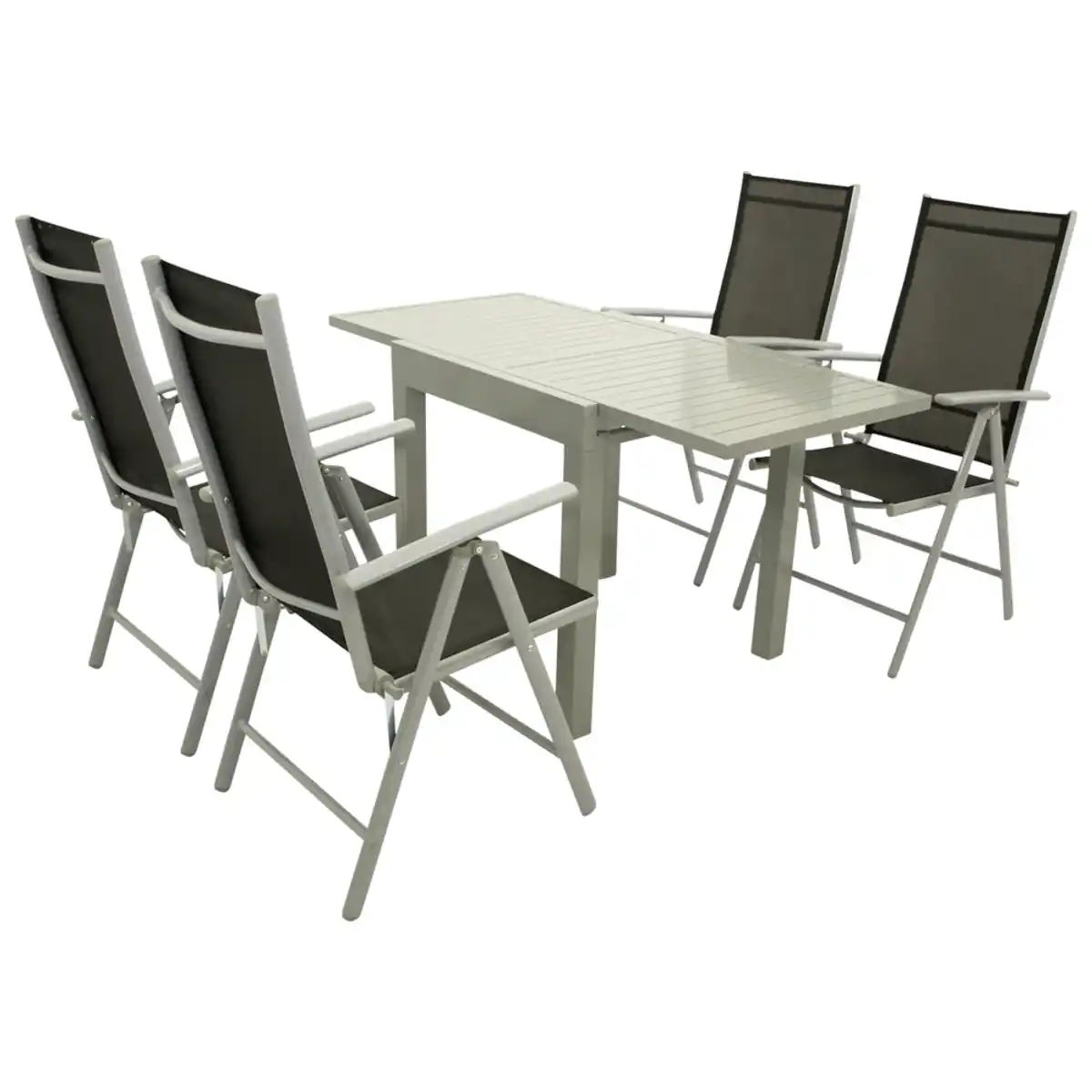 Bild 1 von Gartengarnitur 5-teilig Aluminium Textilgewebe Schwarz