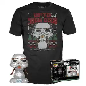 Funko - POP! - POP!&Tee Star Wars Snowman Stormtrooper (Metallic) Größe L, 1 Stk