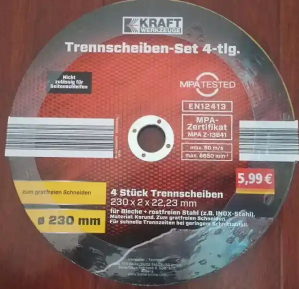 Bild 2 von Diamant-Trennscheiben-Set 4 tlg. Ø 230 mm