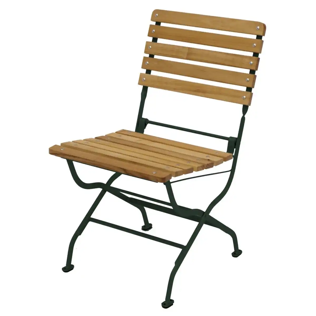 Bild 1 von Klappstuhl Flachstahl Dunkelgrün und Robinie