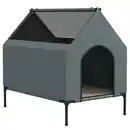 Bild 1 von Hundehütte erhöht Hundehöhle mit Mesh-Fenster für klein mittelgroß Hunde
