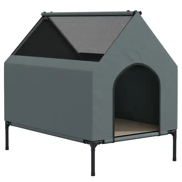 Bild 1 von Hundehütte erhöht Hundehöhle mit Mesh-Fenster für klein mittelgroß Hunde