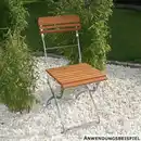 Bild 1 von Klappstuhl Flachstahl verzinkt und Robinie 2er-Set