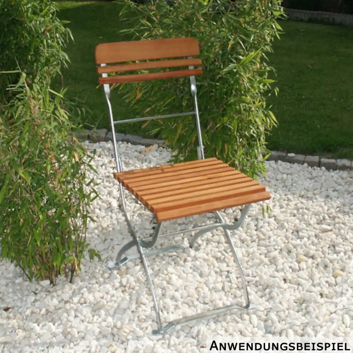 Bild 1 von Klappstuhl Flachstahl verzinkt und Robinie 2er-Set