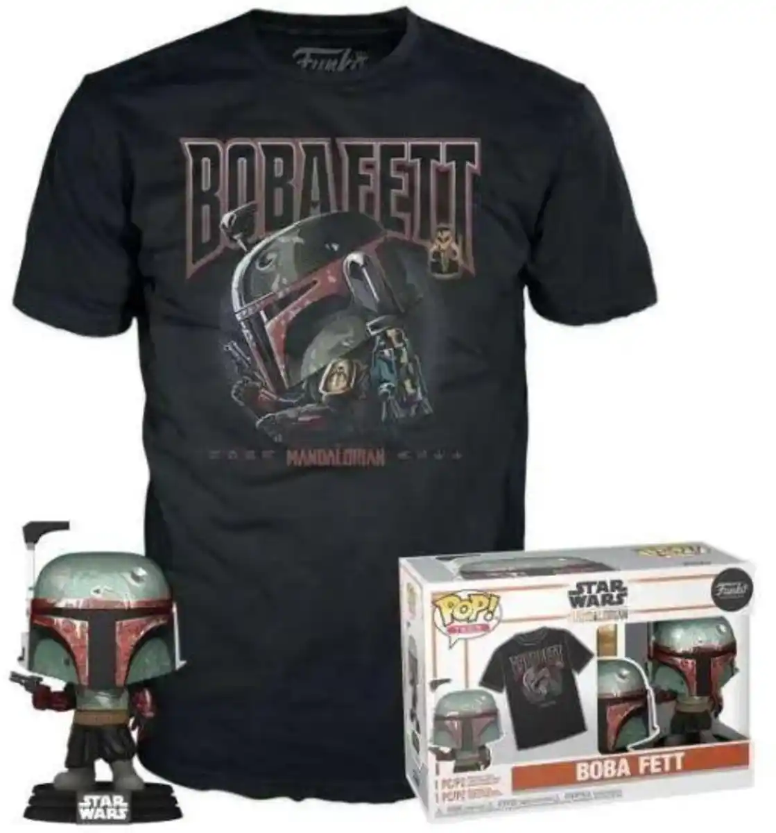 Bild 1 von Funko - POP! - Star Wars - Boba Fett Figur + Tee Größe L, 1 Stk