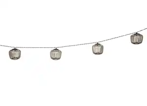 Solar-Lichterkette mit Rillen 4,1m 8 LED Warmweiß Champagner