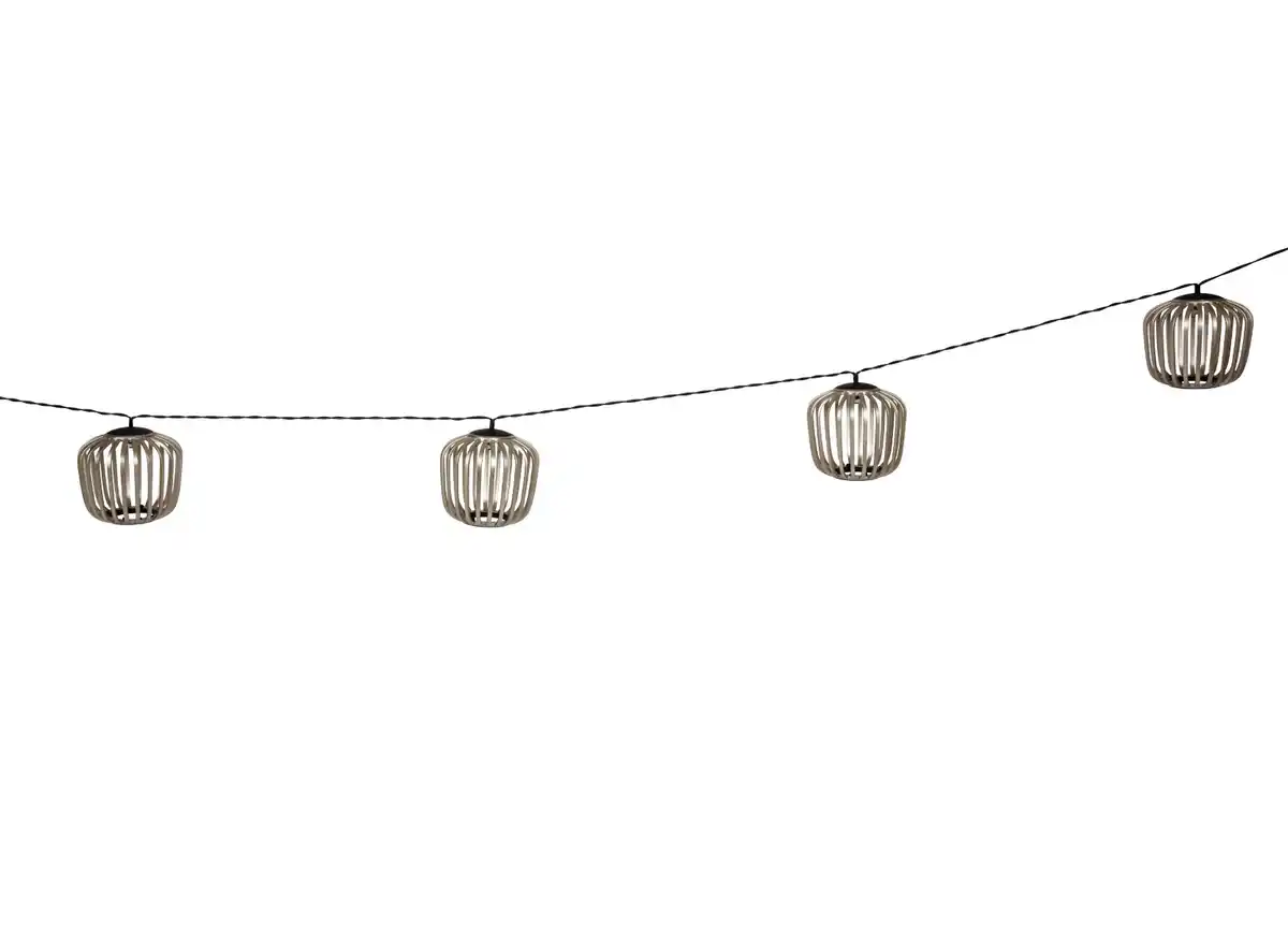 Bild 1 von Solar-Lichterkette mit Rillen 4,1m 8 LED Warmweiß Champagner