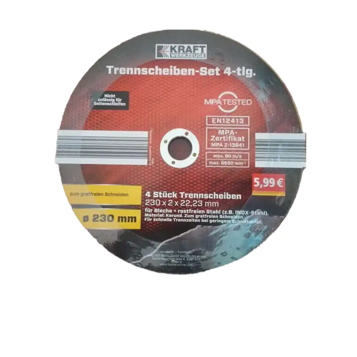 Bild 1 von Diamant-Trennscheiben-Set 4 tlg. Ø 230 mm