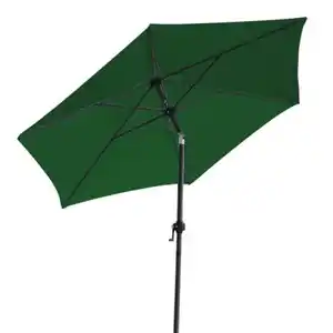 Gelenk-Sonnenschirm Grün, stabiler Metallmast, Schirmbespannung aus 100% Polyester, Gewicht: ca. 3,6kg