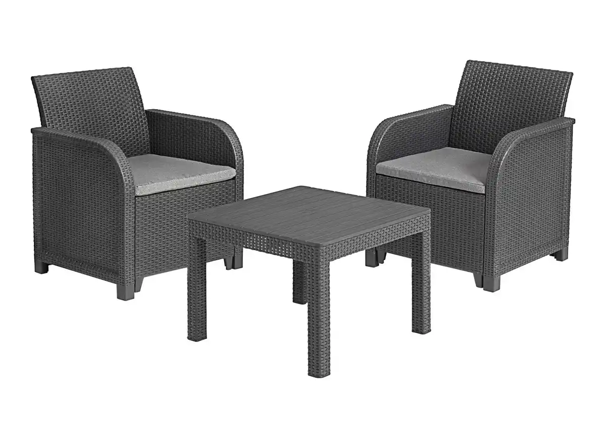 Bild 1 von Keter Balkon-Sitzgruppe Rosalie mit Kissen Graphit