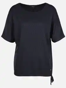 Damen Struktur Jacquardshirt Marine
