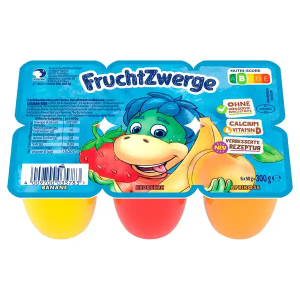 Bild 1 von DANONE Fruchtzwerge Banane-Erdbeere-Aprikose 300 g