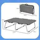 Bild 3 von Erhöhtes Hundebett, Outdoor Haustierbett Hundeliege für kleine Hunde Grau