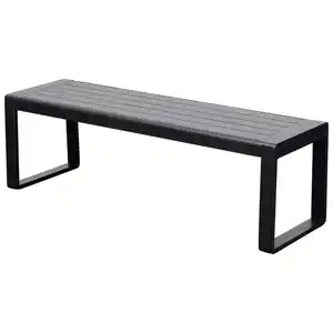Hockerbank mit Kufengestell 138 cm Alu Anthrazit