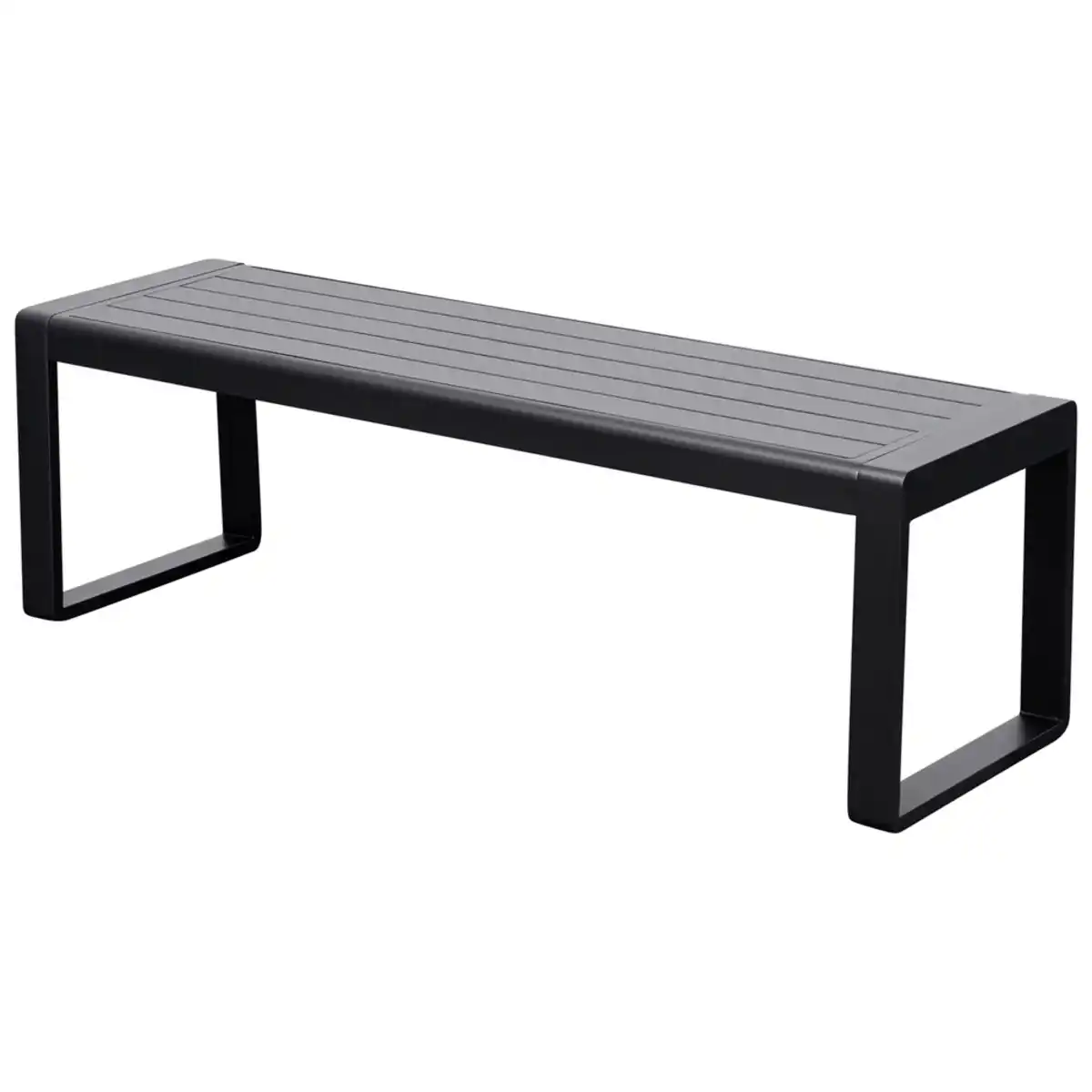 Bild 1 von Hockerbank mit Kufengestell 138 cm Alu Anthrazit