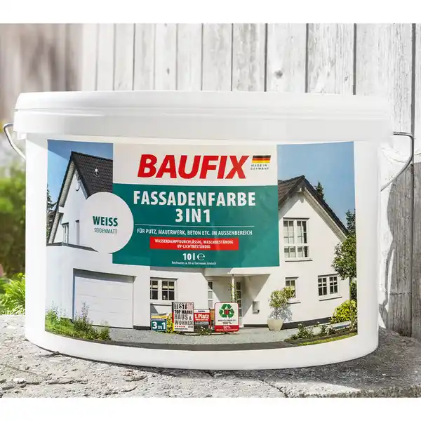 Bild 2 von 3 in 1 Fassadenfarbe - ca. 10 Liter, Weiß