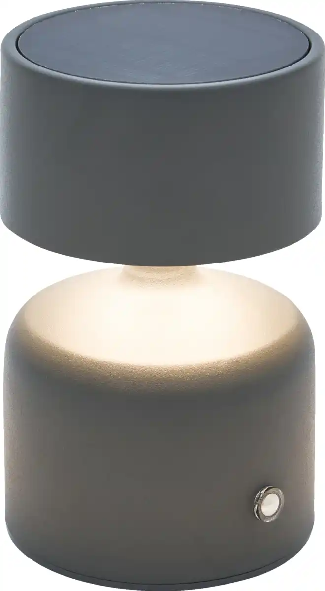 Bild 2 von IDEENWELT 2in1 Solar-Tischleuchte anthrazit