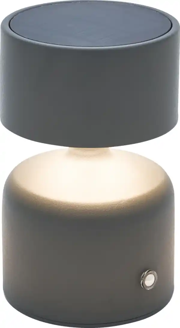 Bild 2 von IDEENWELT 2in1 Solar-Tischleuchte anthrazit